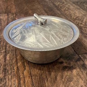 Hand Wrought Aluminum Casserole with Lid, Everlast Forged Aluminum Vintage